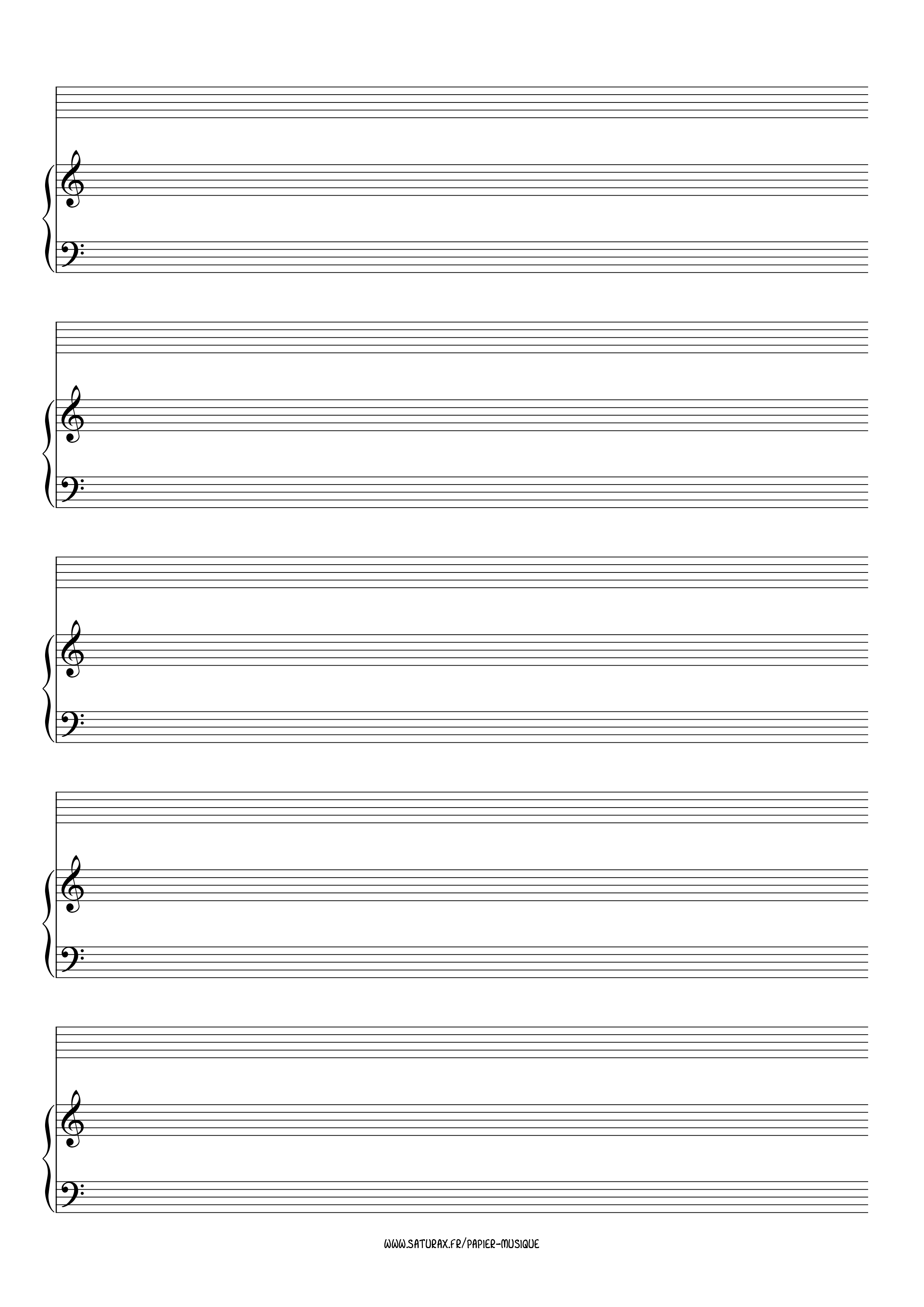 Bloc Note Papier Musique 12 portées - Pages A4 Perforées