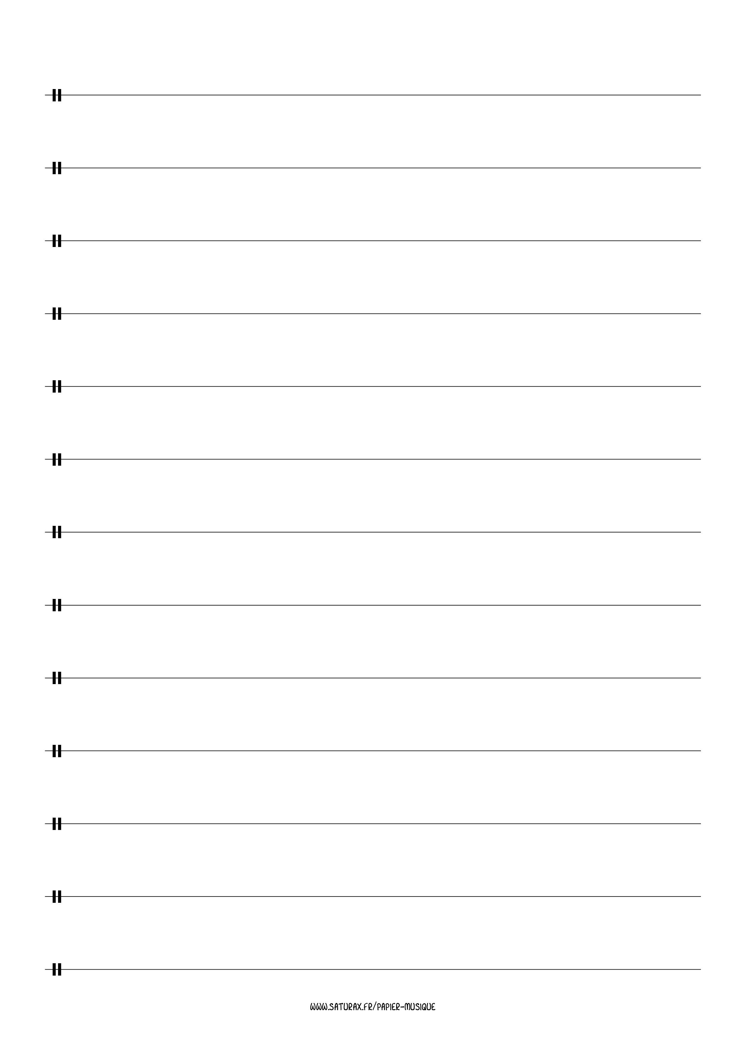 la grille papier modèle pour la musique notation a4 Taille